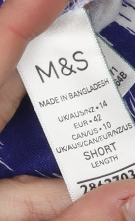 Womens UK Size 14 Marks and Spencer   Blue Trousers
