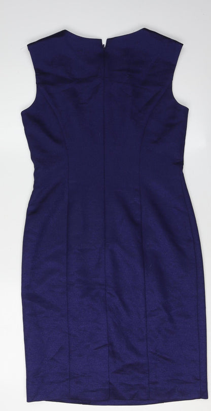 Precis Women's Blue Sheath Dress, Size 10, Party Ready