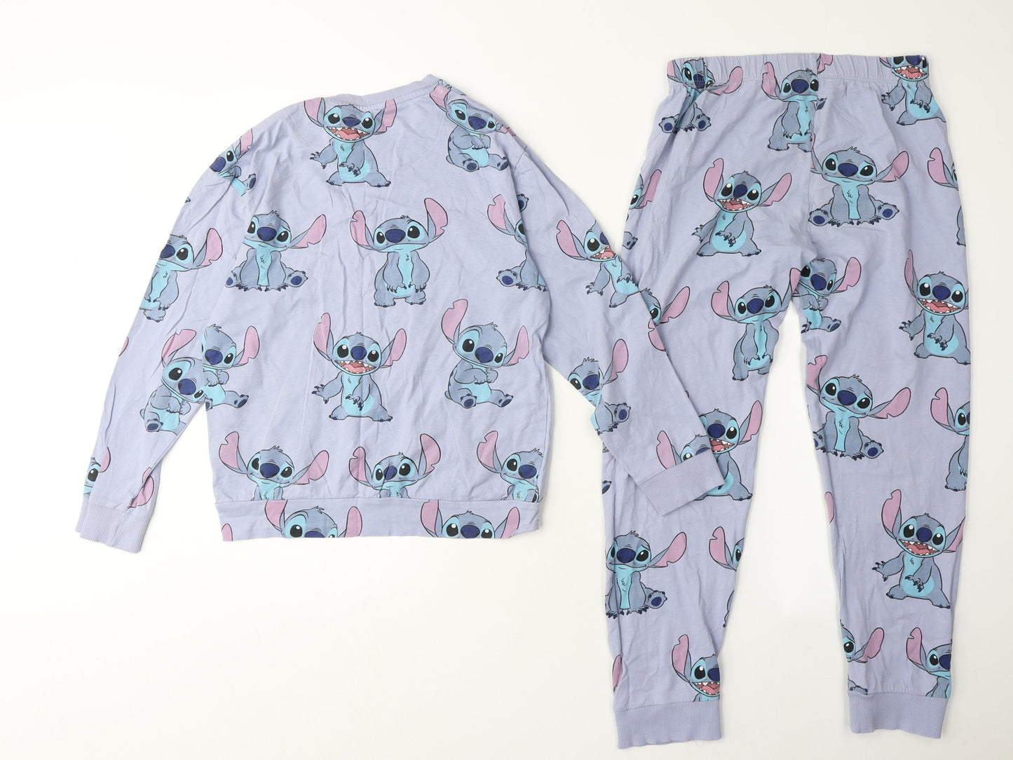 Marks and Spencer Girls Stitch Pyjama Set, Blue, 10-11 Years