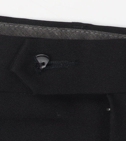 Marks and Spencer Men's Black Regular Trousers L