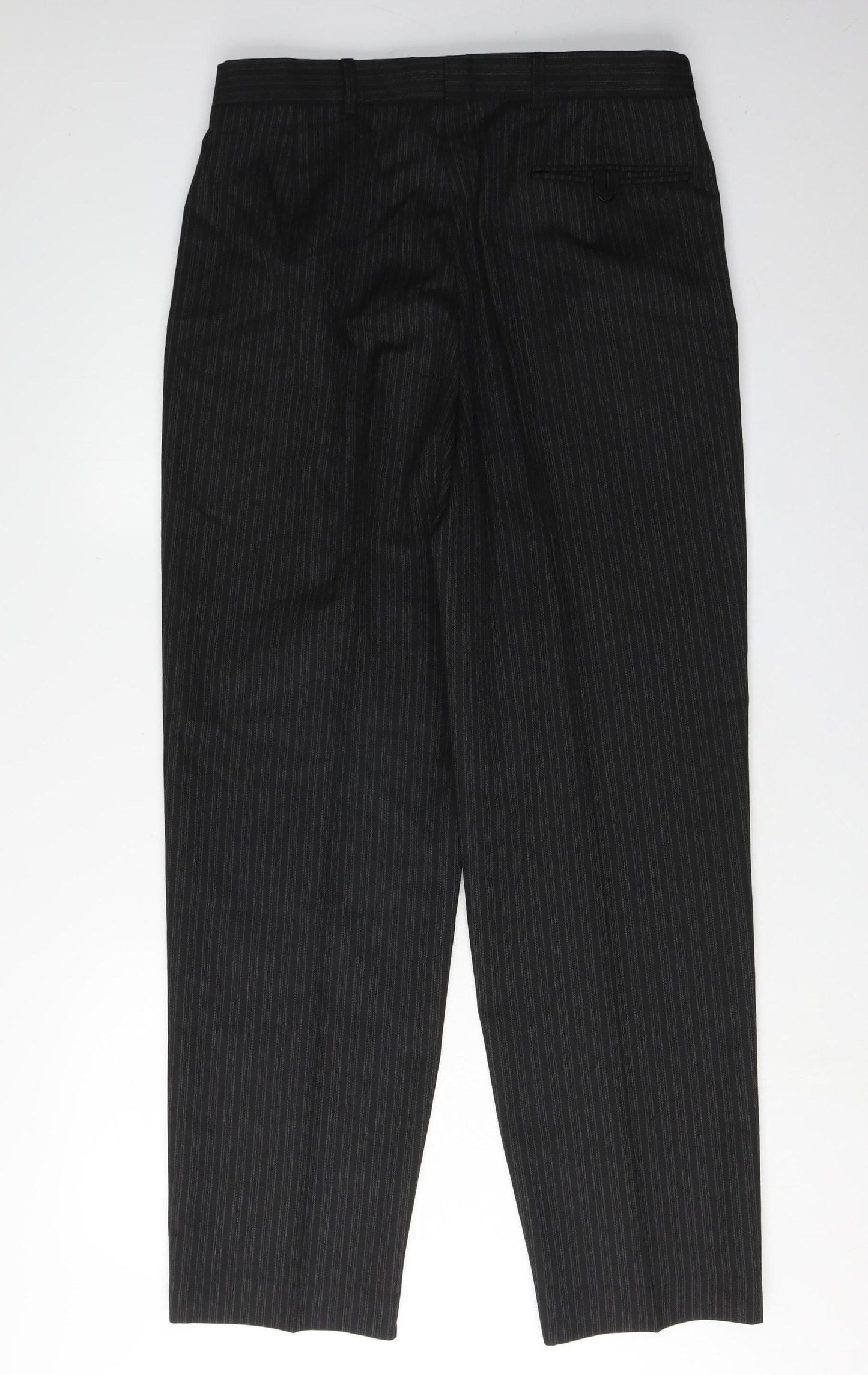 Brown's Men's Black Striped Trousers Size 34R
