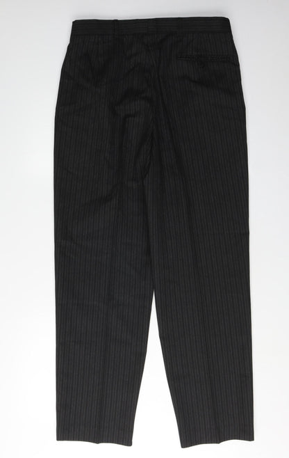 Brown's Men's Black Striped Trousers Size 34R