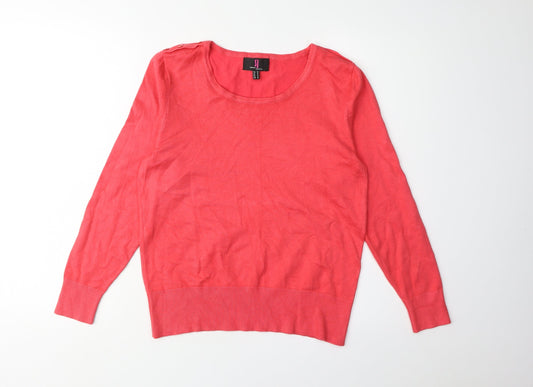 Womens UK Size M Simon Jeffrey Red Pullover Jumper