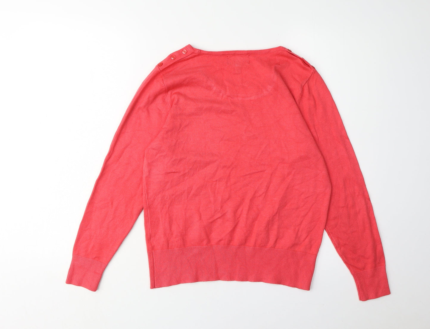 Womens UK Size M Simon Jeffrey Red Pullover Jumper
