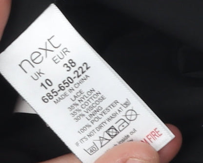 Next Women's Black Lace Playsuit Size M Sleeveless V-Neck