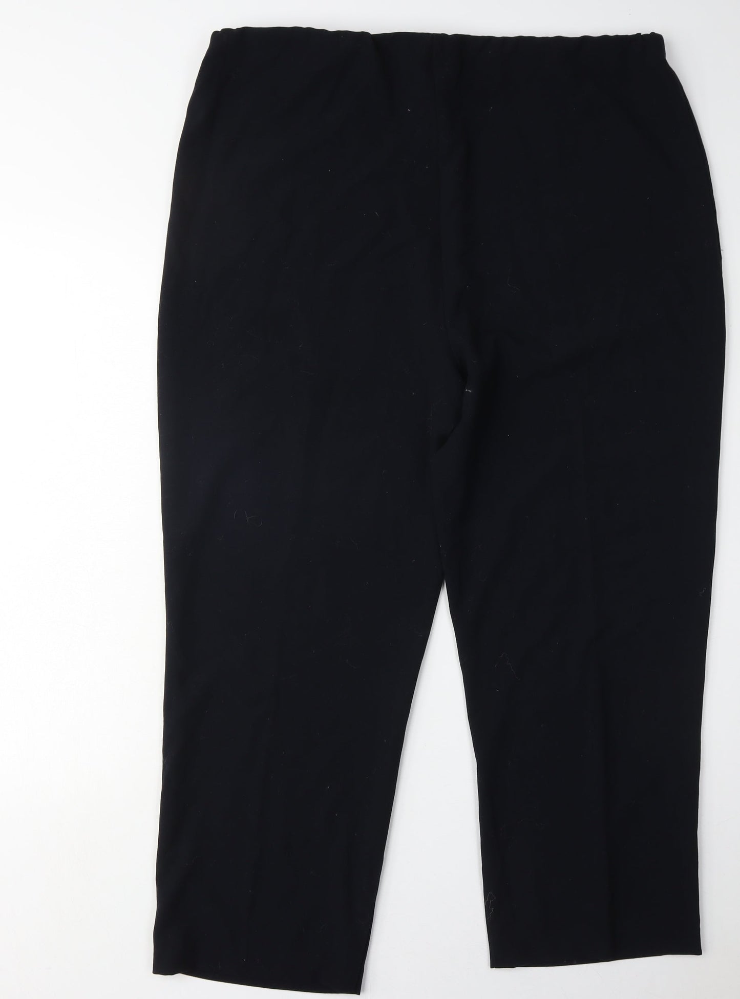 Womens UK Size 18 ISLE ESSENTIALS Regular Fit Casual Workwear Black Trousers