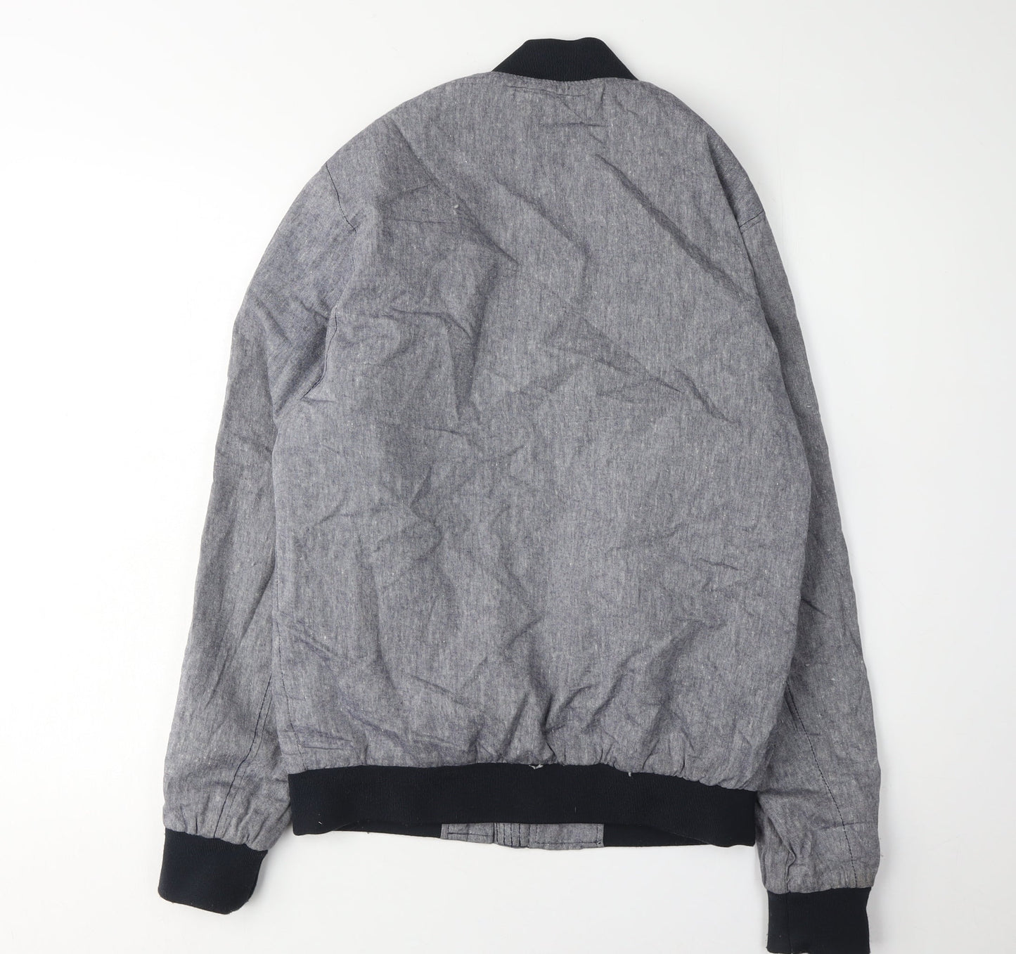 Mens UK Size S River Island Grey Bomber Jacket
