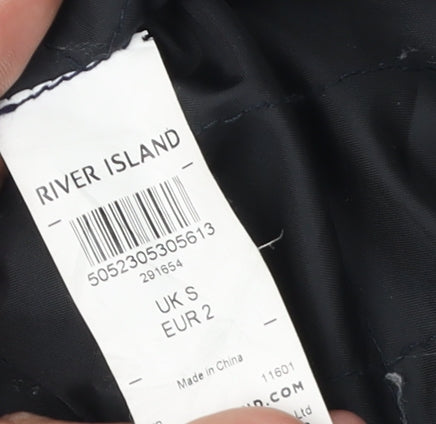 Mens UK Size S River Island Grey Bomber Jacket