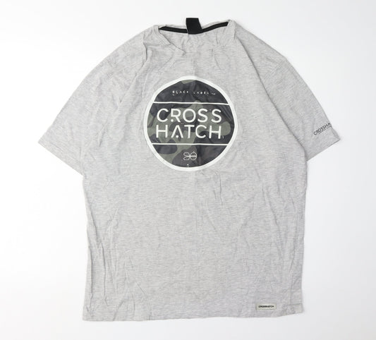 Mens UK Size 2XL Crosshatch Grey  T-Shirt