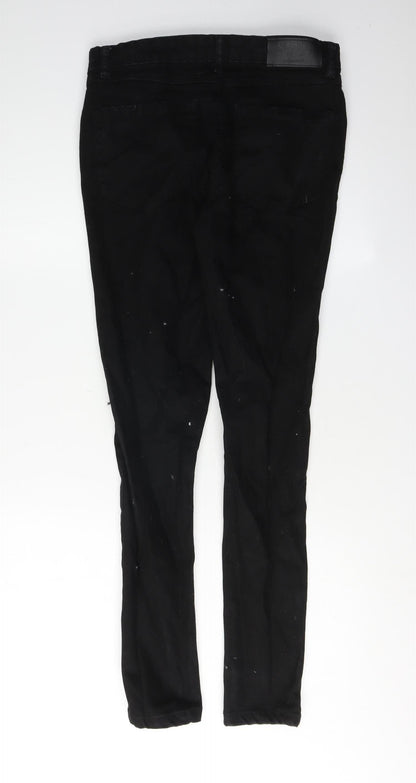 boohooMAN Black Skinny Fit Distressed Jeans 32R
