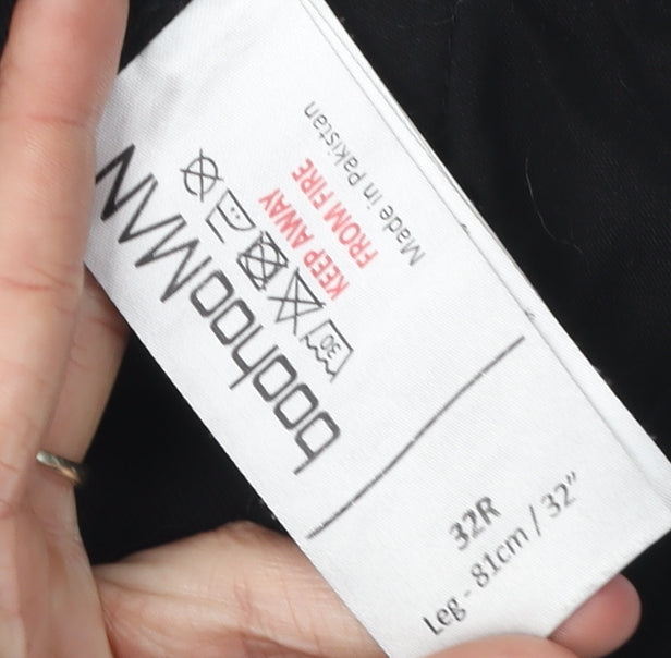 boohooMAN Black Skinny Fit Distressed Jeans 32R