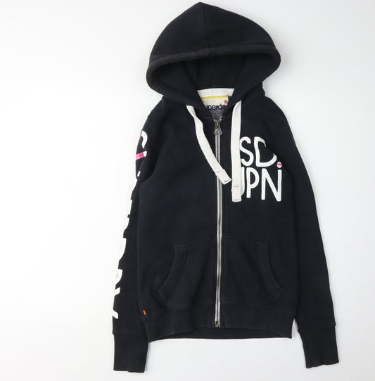 Superdry Women's Black XS Full Zip Hoodie