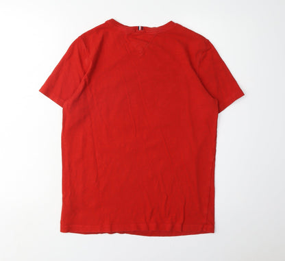 Tommy Hilfiger Boys Red Graphic T-Shirt - Size 16 Years