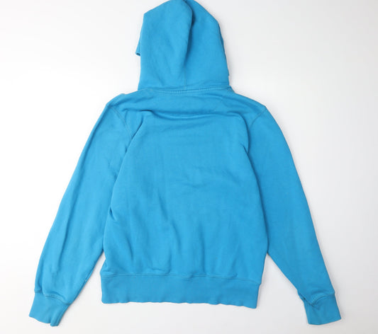 Nike Unisex Blue Pullover Hoodie, Size M, Logo Design