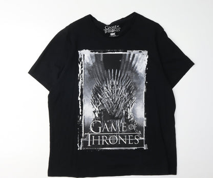 Mens UK Size L Game Of Thrones Black  T-Shirt