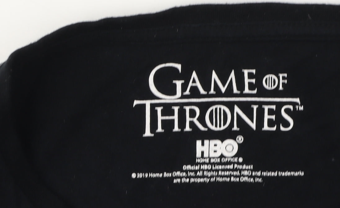 Mens UK Size L Game Of Thrones Black  T-Shirt
