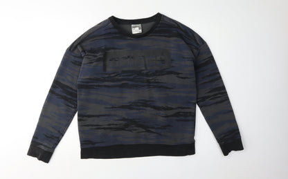 adidas Unisex Black Camouflage Sweatshirt Size 14