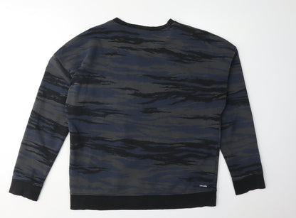 adidas Unisex Black Camouflage Sweatshirt Size 14