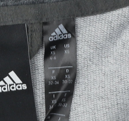 Adidas Women's Pink/Gray Full Zip Hoodie XS