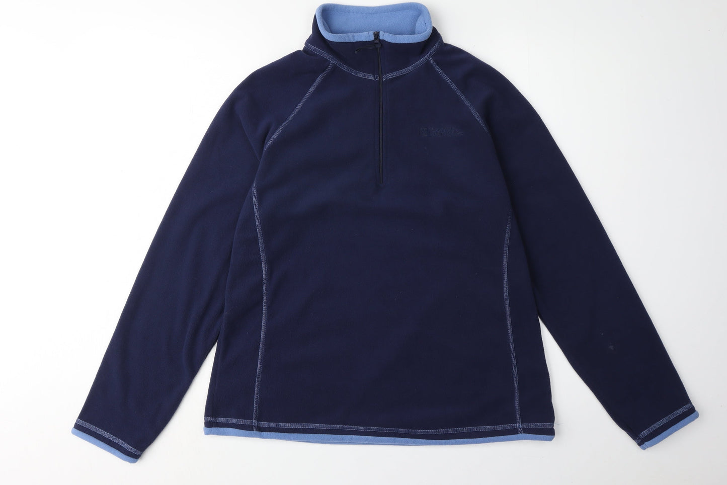 Womens UK Size 14 Mountain Warehouse Blue Henley Sweatshirt