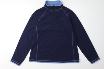 Womens UK Size 14 Mountain Warehouse Blue Henley Sweatshirt