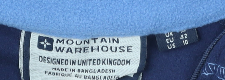Womens UK Size 14 Mountain Warehouse Blue Henley Sweatshirt