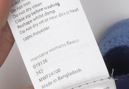 Womens UK Size 14 Mountain Warehouse Blue Henley Sweatshirt