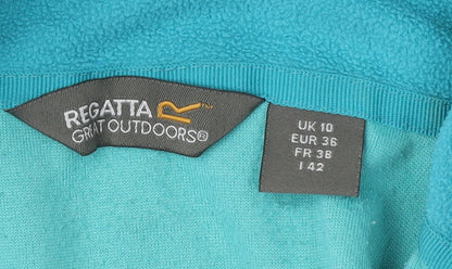 Regatta Women's Blue Fleece 1/4 Zip Sweatshirt Size 10