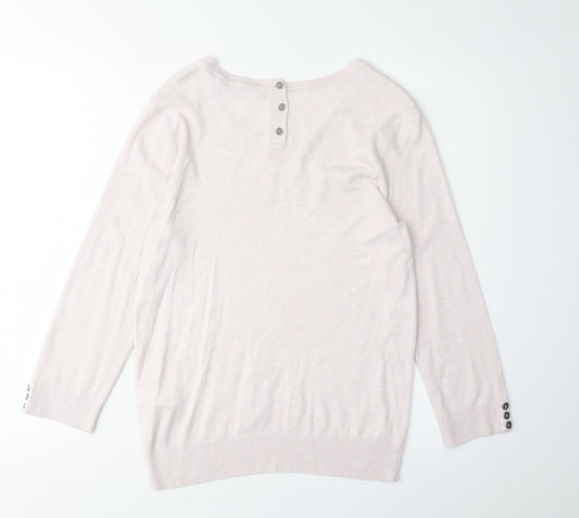Jasper Conran Women's Pink Pullover Jumper Size 10