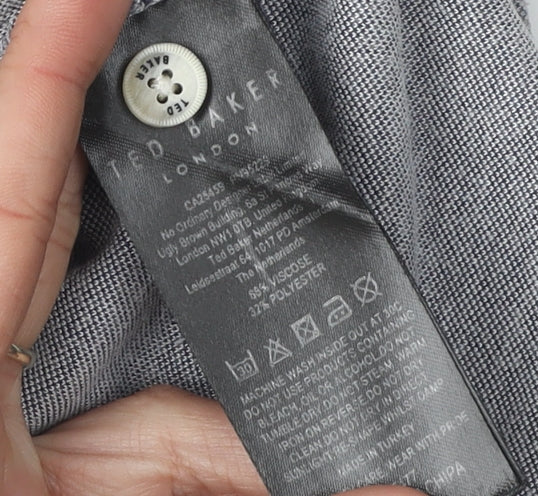 Ted Baker Men's Grey Polo Shirt M