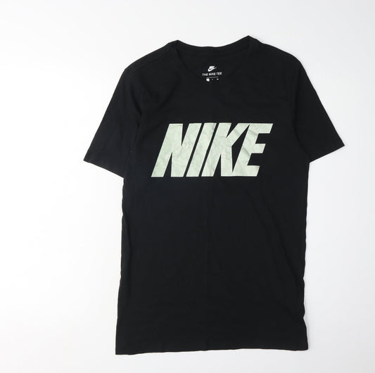Nike Men's Black Cotton Graphic T-Shirt S