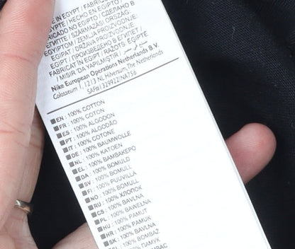 Nike Men's Black Cotton Graphic T-Shirt S