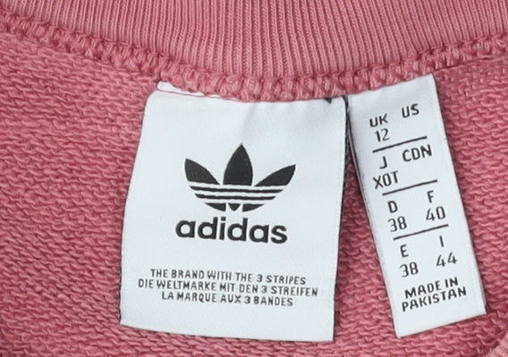 Adidas Women's Pink Pullover Sweatshirt Size 12
