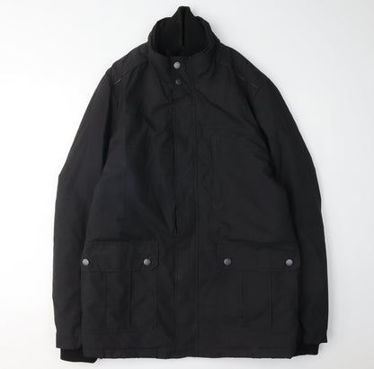 Mens UK Size M Jeff Banks Black Military Jacket