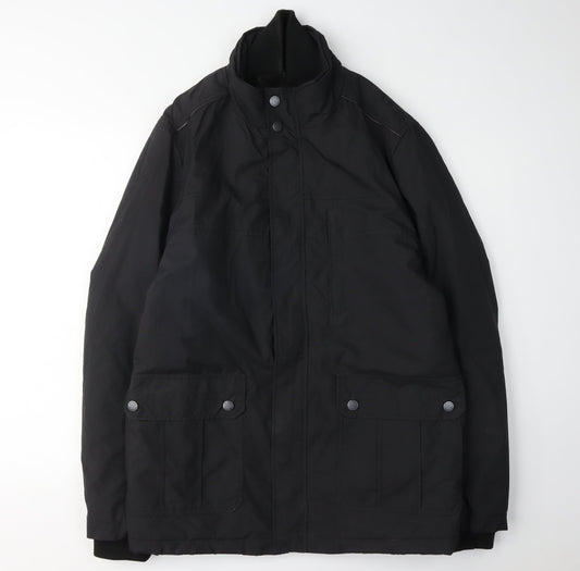 Mens UK Size M Jeff Banks Black Military Jacket