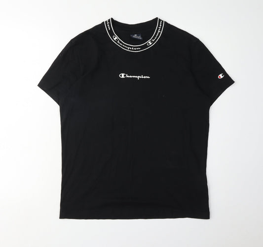 Mens UK Size XS Champion Black  T-Shirt