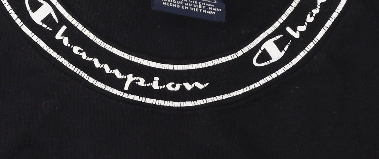 Mens UK Size XS Champion Black  T-Shirt