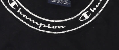Mens UK Size XS Champion Black  T-Shirt