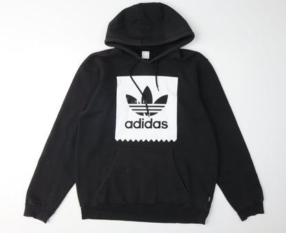 Adidas Men's Black Pullover Hoodie - M