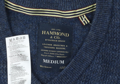 Hammond & Co Men's Blue Wool Pullover Jumper M