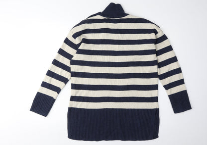 Fat Face Women's Blue Striped Pullover Jumper Size 10