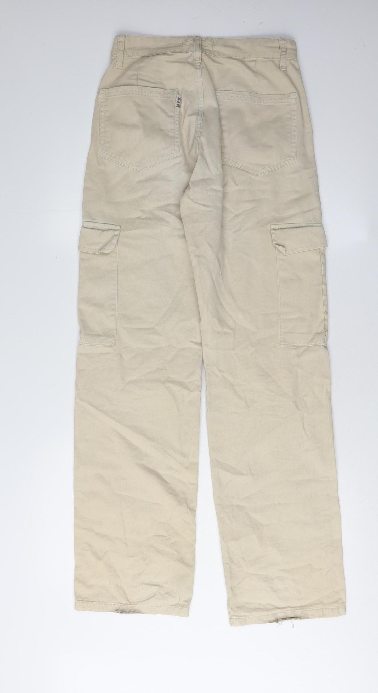 Womens UK Size 8 STR Regular Fit Straight Beige Jeans