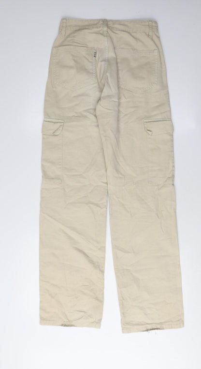 Womens UK Size 8 STR Regular Fit Straight Beige Jeans