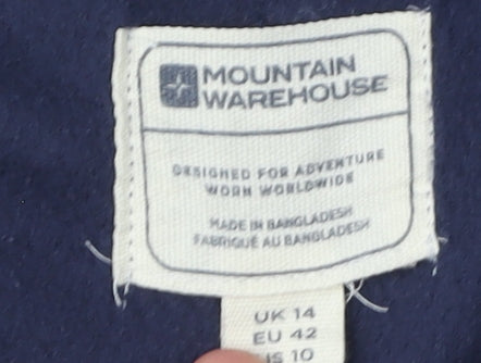 Womens UK Size 14 Mountain Warehouse Blue Full Zip Sweatshirt
