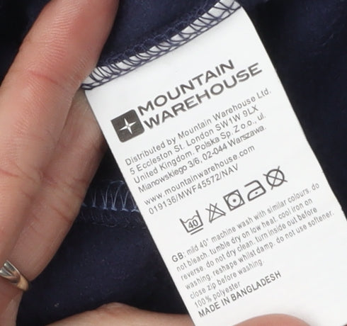 Womens UK Size 14 Mountain Warehouse Blue Full Zip Sweatshirt
