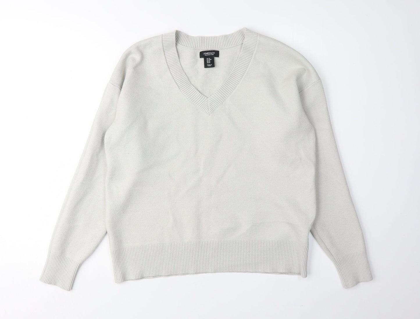 Womens UK Size M Jones New York Ivory Pullover Jumper