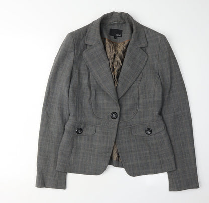 Next Women's Grey Check Blazer, Size 8, Business Casual