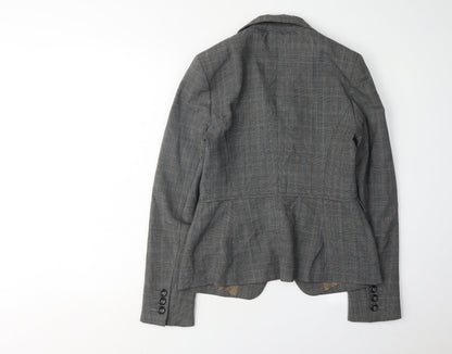 Next Women's Grey Check Blazer, Size 8, Business Casual