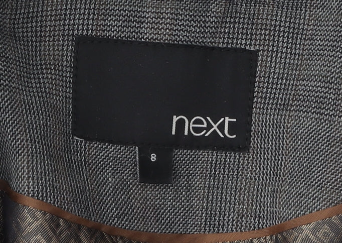 Next Women's Grey Check Blazer, Size 8, Business Casual