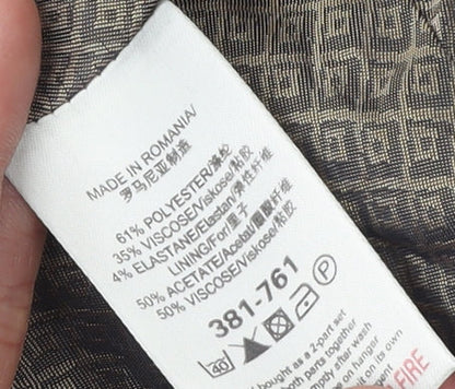 Next Women's Grey Check Blazer, Size 8, Business Casual